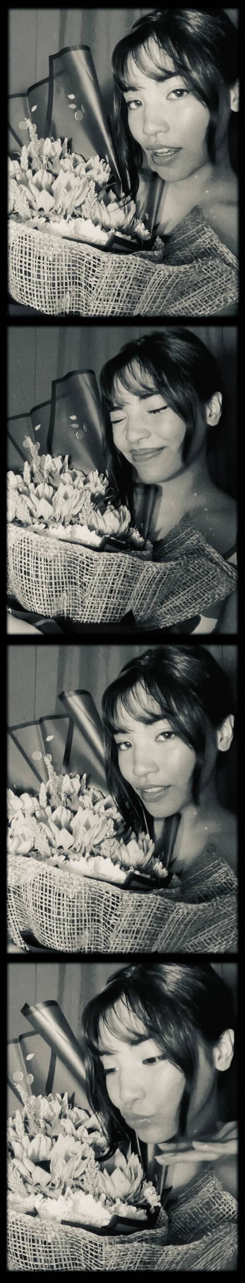 Ashley and the bouquet